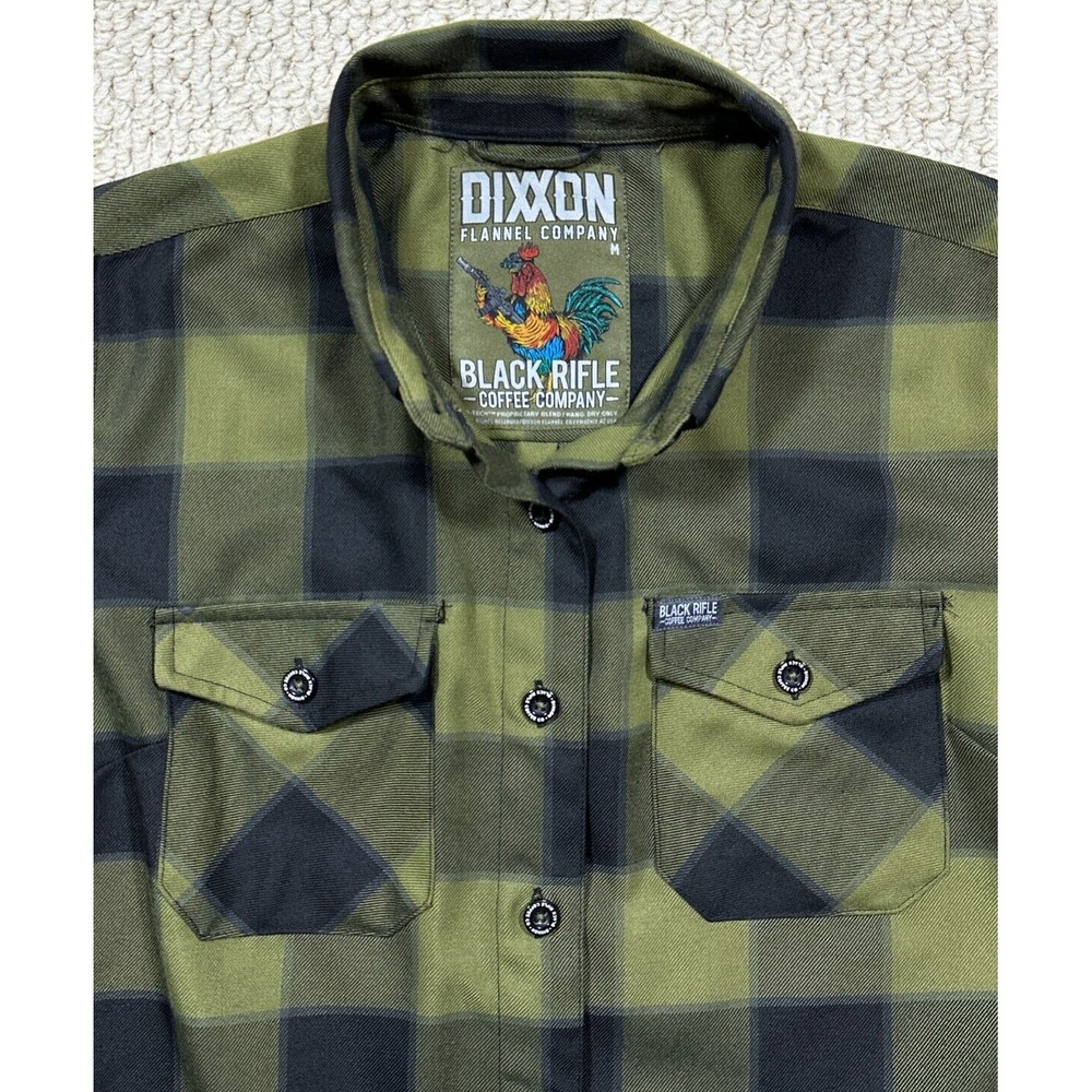 Dixxon Flannel Womens M Green Plaid Black Rifle Coffee Co Long Sleeve Shirt - Picture 13 of 14